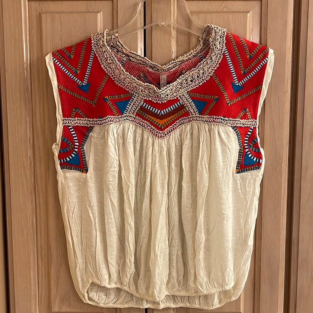 Free People woven tribal tank top